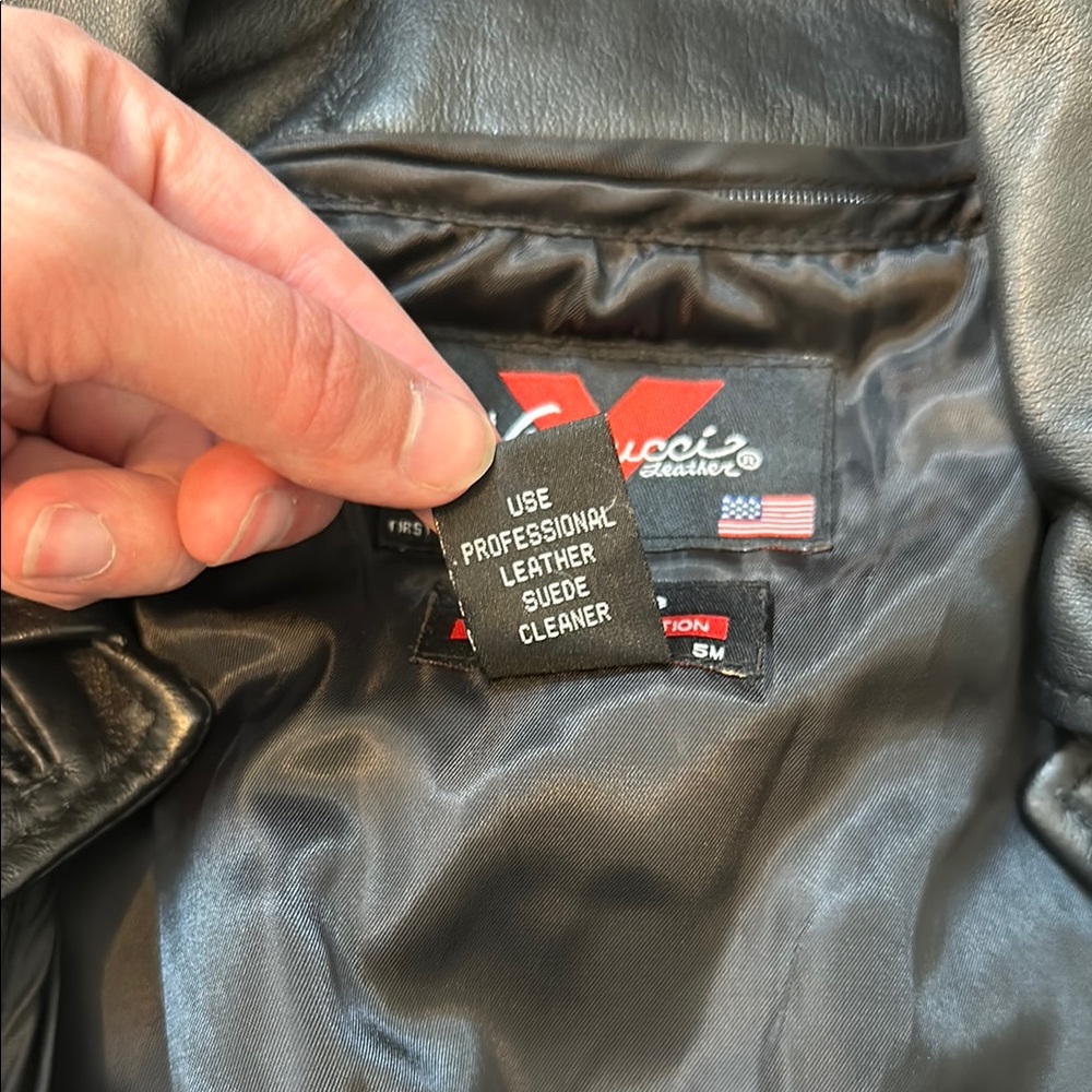 Women's Black Leather Jacket - Picture 3 of 6